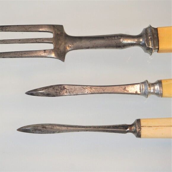 Antique 2 Nut Picks And 1 Fork Bakelite Handles Grandmas Kitchen - Picture 5 of 9